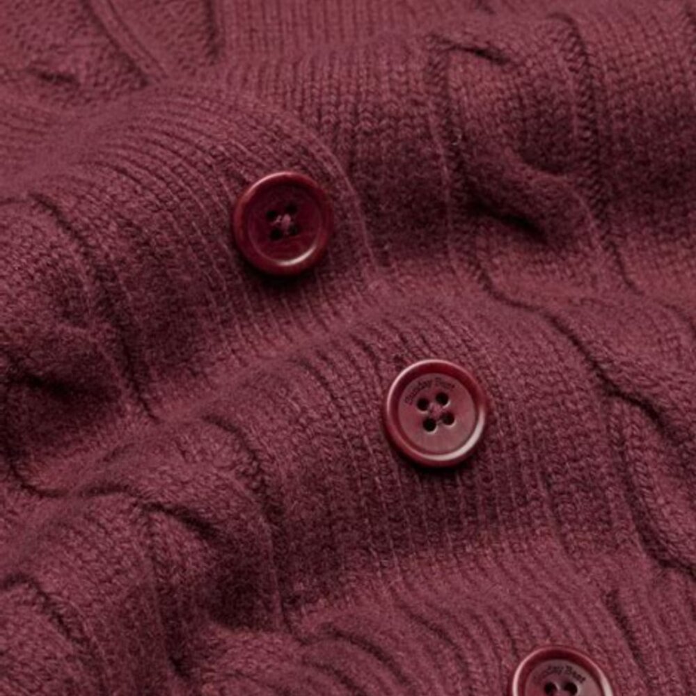 Aritzia Burgundy Cable Knit Cardigan - Picture 11 of 11